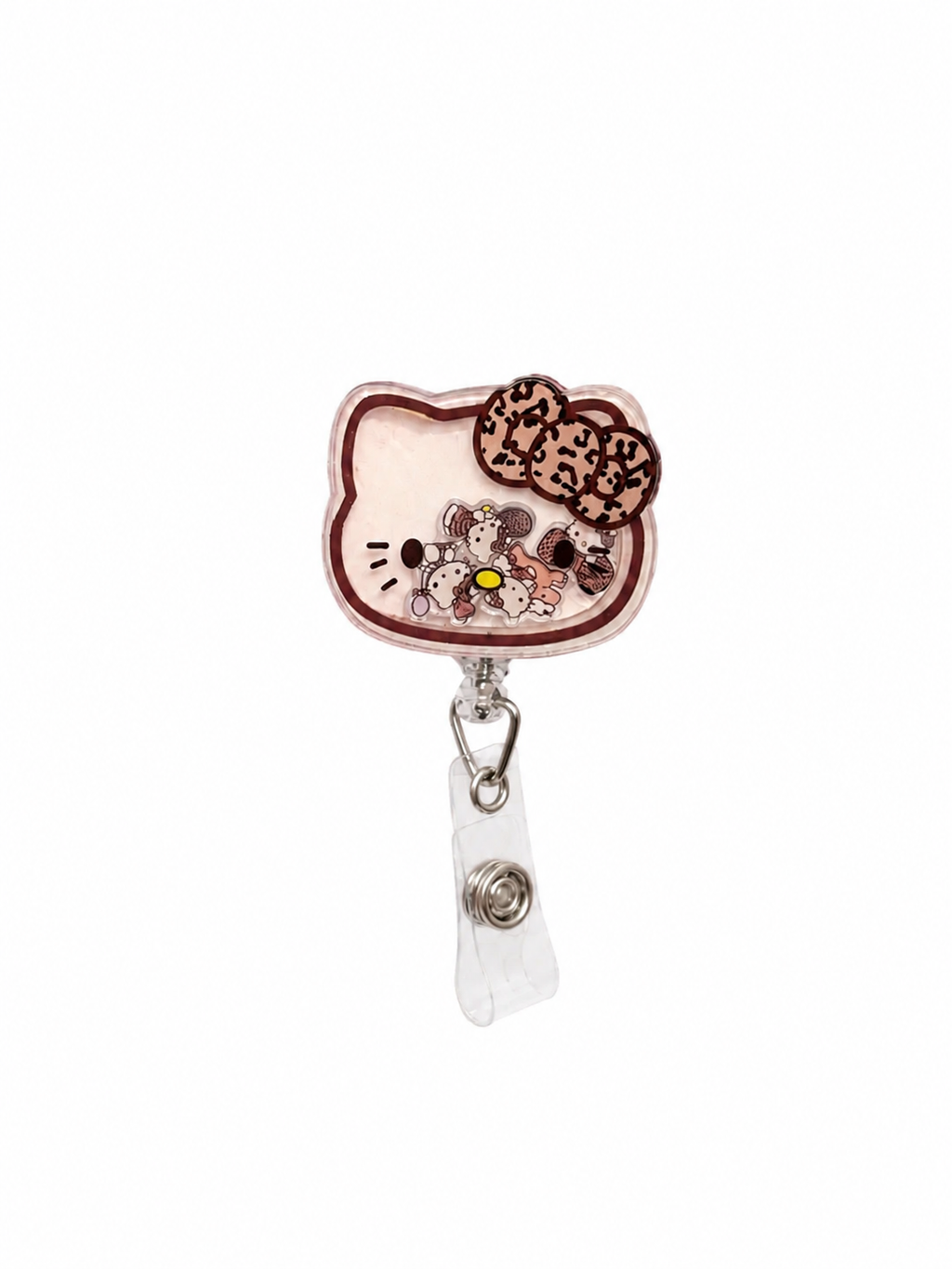 Cheetah Kitty Badge Reel